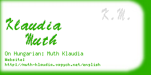 klaudia muth business card